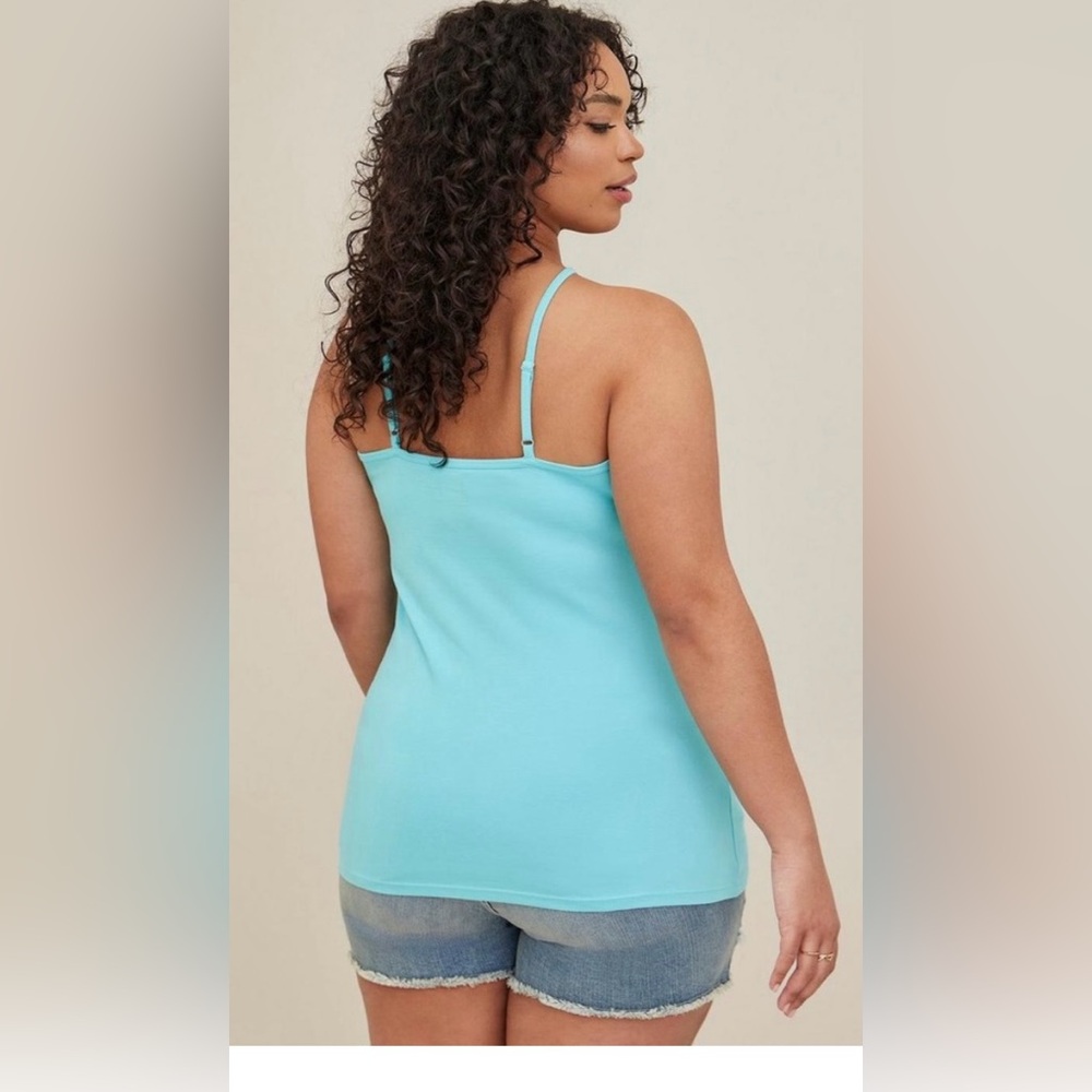👗Torrid Aqua Blue Halter Tank Top - Picture 3 of 8